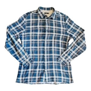 Vince Cotton Plaid Button Down Shirt size L